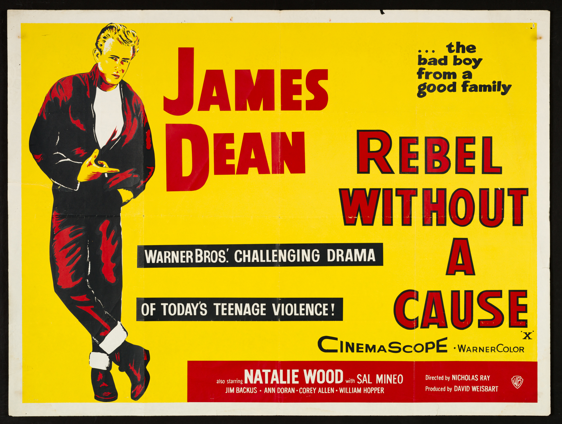 REBEL WITHOUT A CAUSE 1955 Original UK Quad Poster Picture Palace 