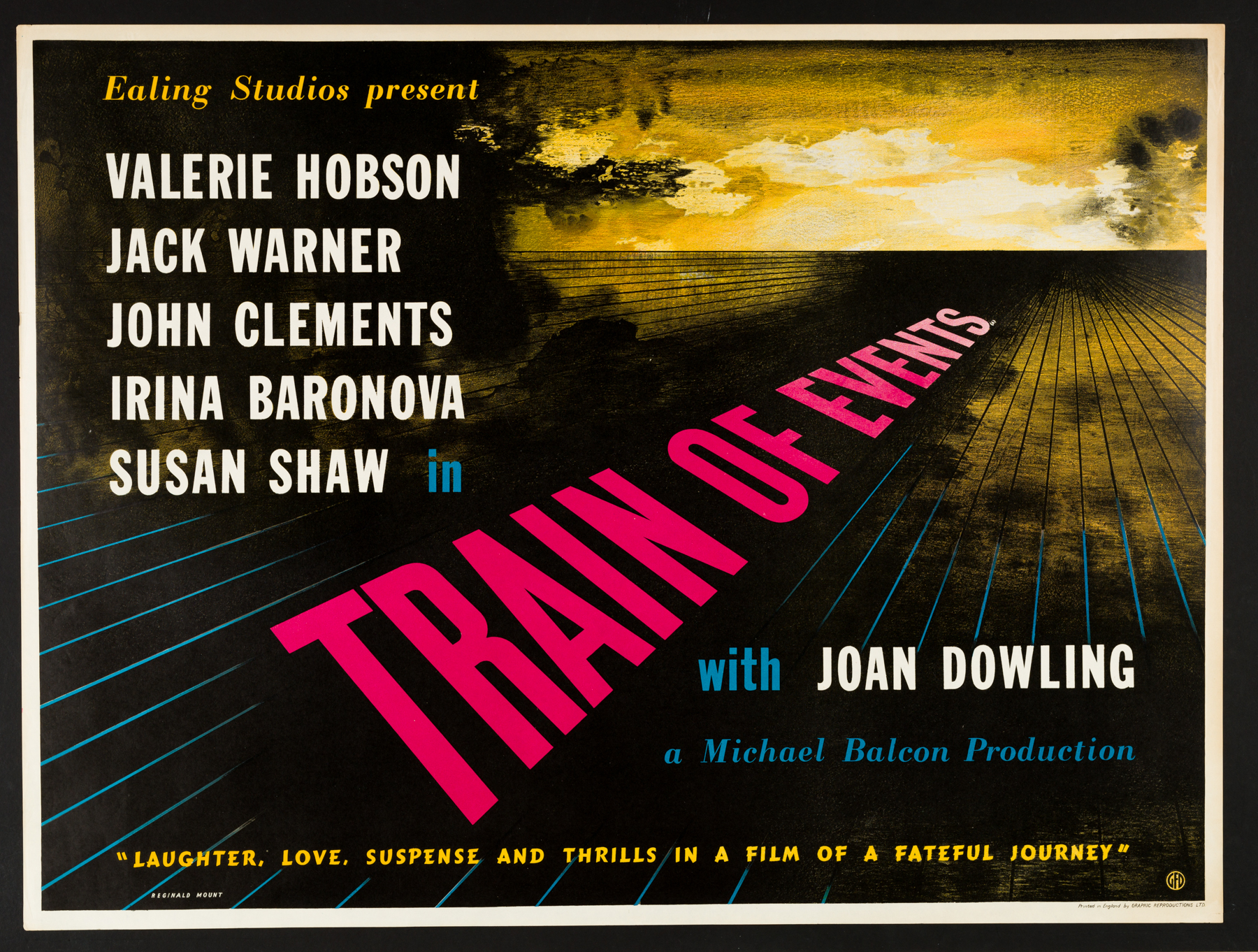 TRAIN OF EVENTS (1949) Ealing Classic Original Vintage UK Quad Movie