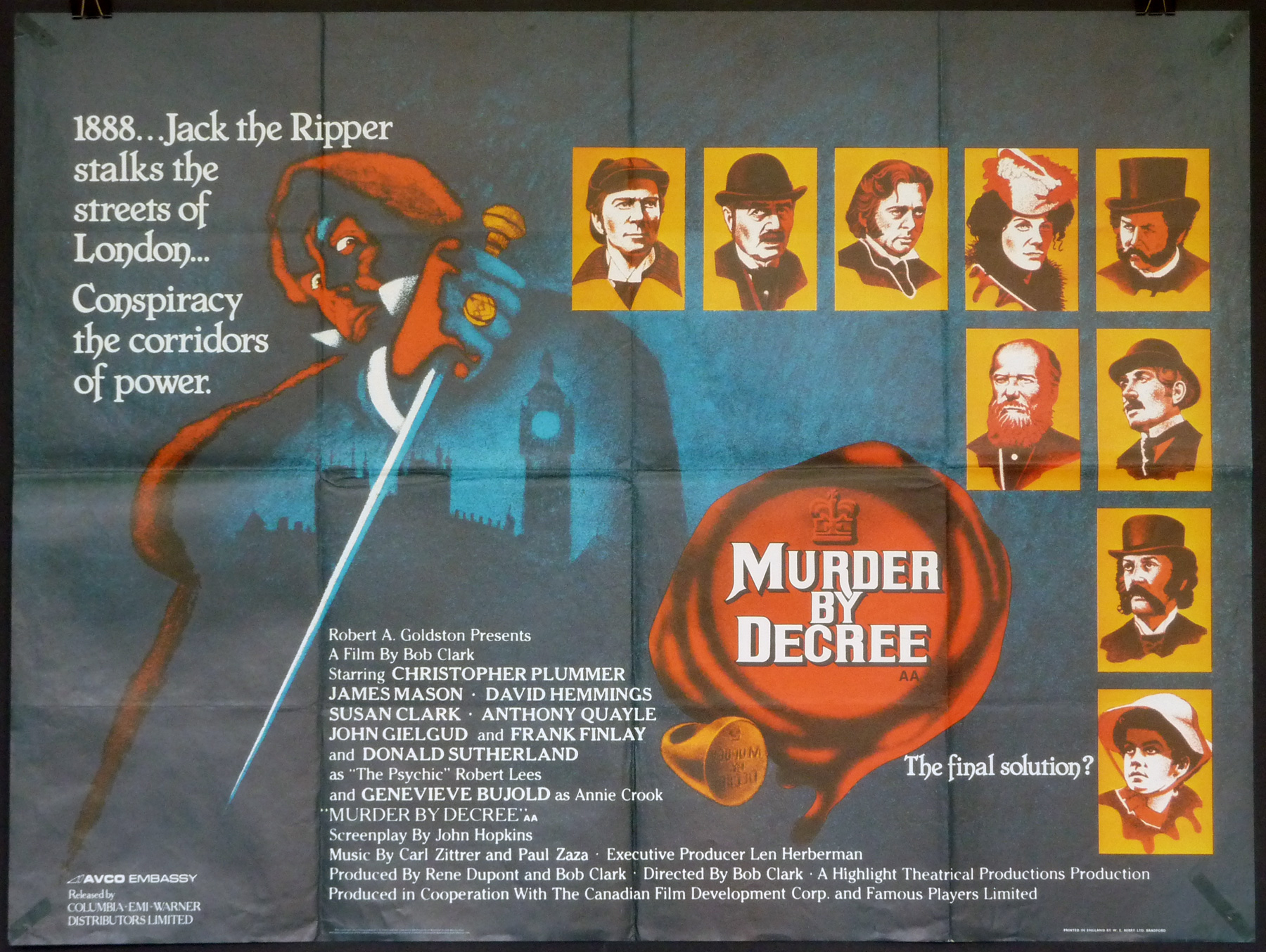 DECREE | Posters MURDER Palace Picture Movie Quad poster UK BY