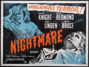 NIGHTMARE (1964) Original Hammer Horror UK Quad Movie Film Poster ...