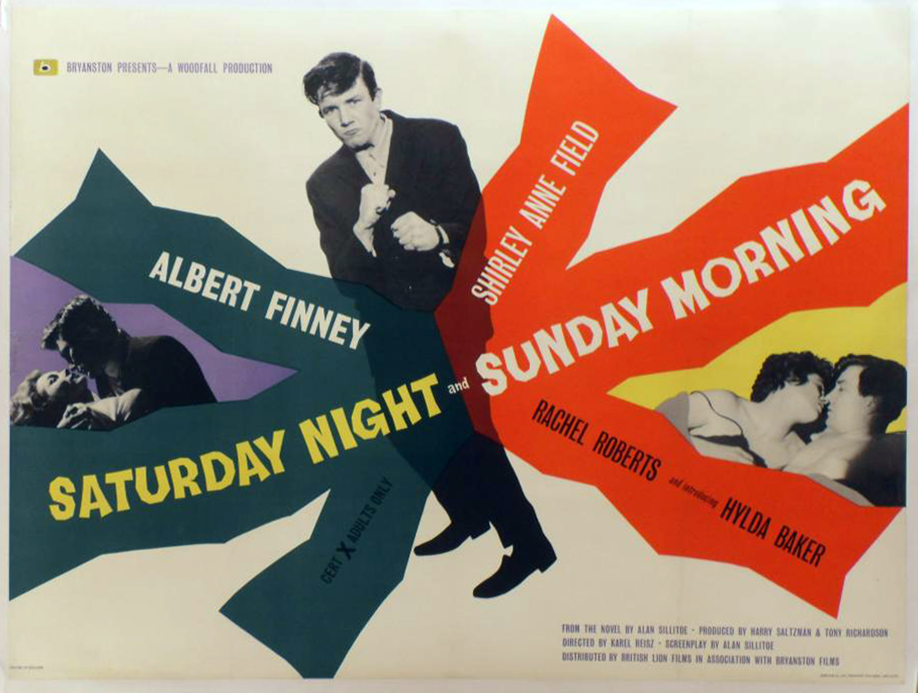 SATURDAY NIGHT AND SUNDAY MORNING (1960) Original Vintage Woodfall Films UK  Quad Film Movie Poster | Picture Palace Movie Posters