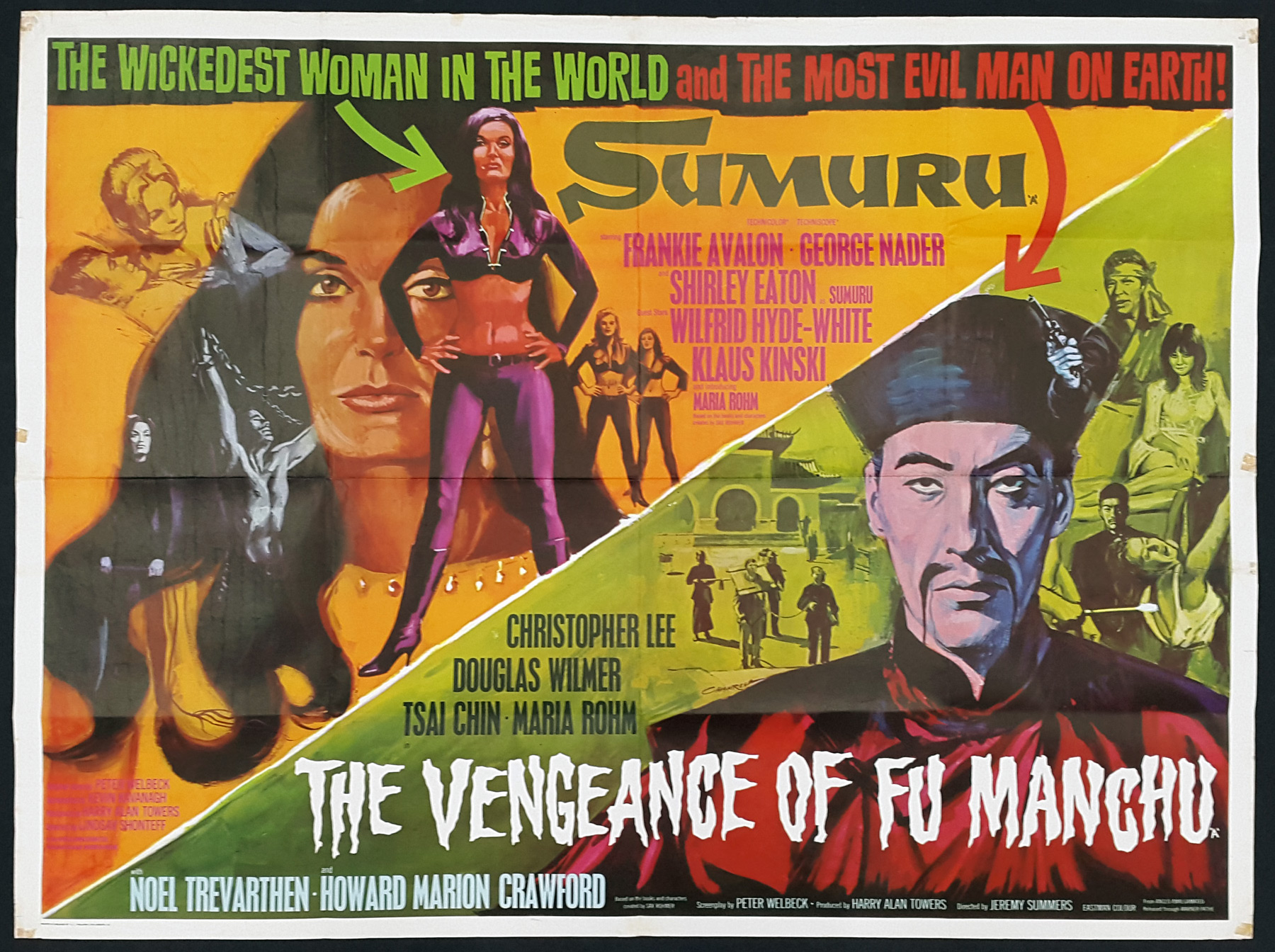 SUMURU / THE VENGEANCE OF FU MANCHU (1967) Original Christopher Lee UK ...