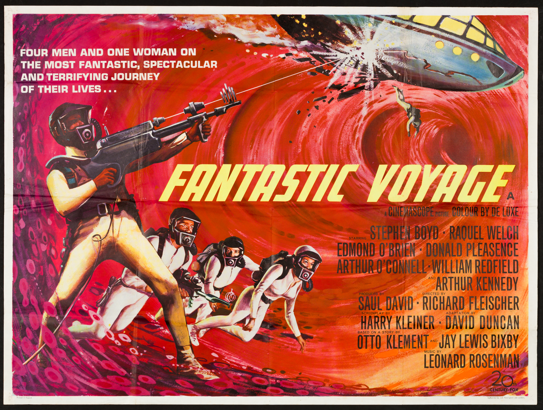 FANTASTIC VOYAGE (1966) Original Vintage UK Quad Movie Film Poster