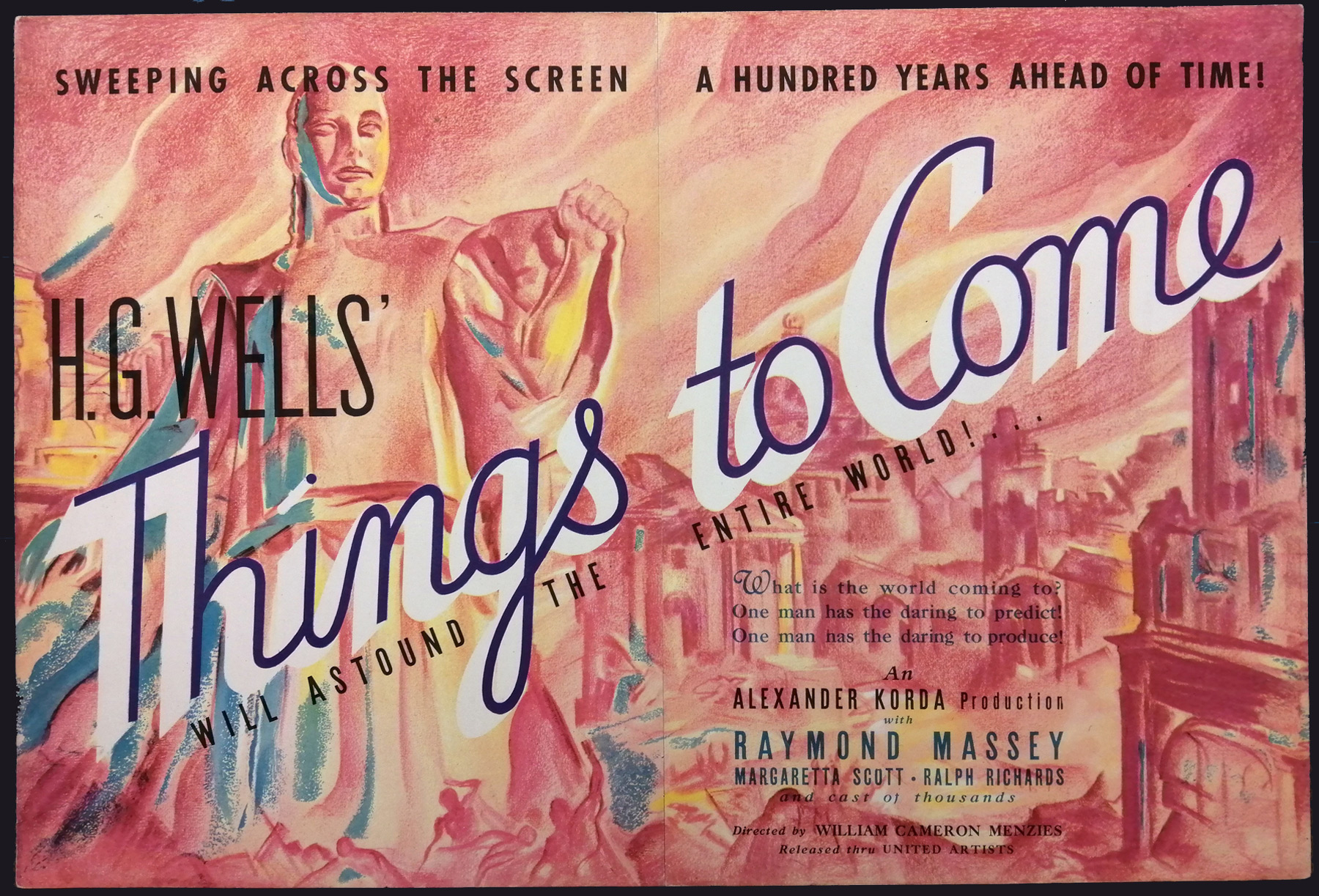 Облик грядущего. Облик грядущего (1936) things to come. Облик грядущего h.g.wells things to come 1936. Облик грядущего 1936. Очертания грядущего фильм 1979 Постер.